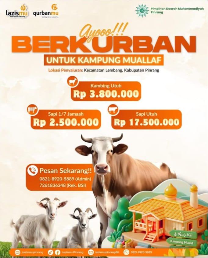Lazismu Pinrang Buka Donasi Qurban untuk Kampung Muallaf 1 Lazismu Pinrang Buka Donasi Qurban untuk Kampung Muallaf Supalamedia
