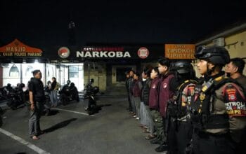 Satres Narkoba Polres Pinrang dan Tim PETIR Pantau Lokasi Rawan Narkoba
