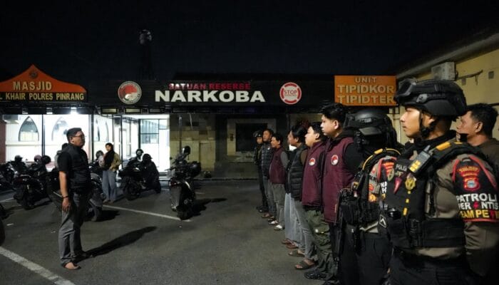 Satres Narkoba Polres Pinrang dan Tim PETIR Pantau Lokasi Rawan Narkoba